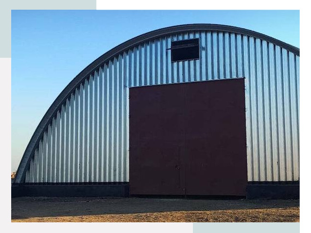 Бескаркасные ангары в Сланцах
