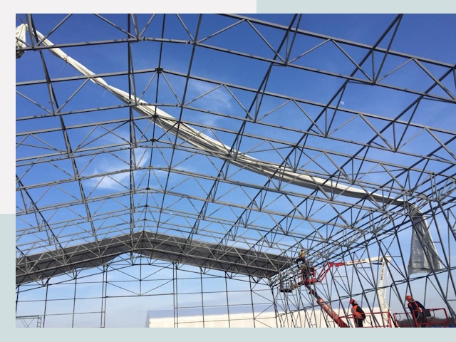 Шатровые ангары от 620 руб. в Сланцах и Ленинградской области