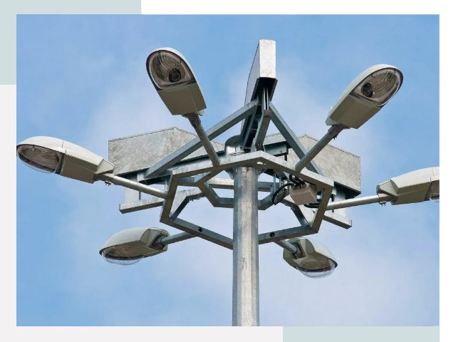 Монтаж осветительных мачт в Сланцах